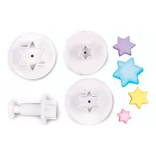Kit Cortador E Ejetor De Estrelas Confeitaria 3 Peças Foto mini 1