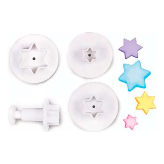 Kit Cortador E Ejetor De Estrelas Confeitaria 3 Peças Foto 1