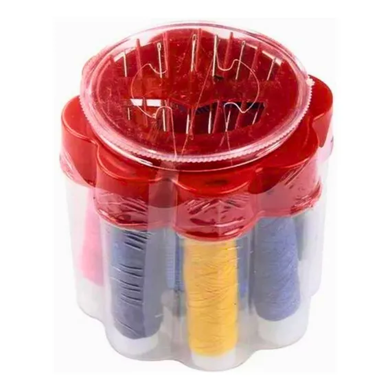 Kit Costura Com 24 Peças Agulha Dedal Linha - 5 Kits Foto 1