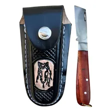 Kit Cowboy Contendo Bainha Em Couro+ Canivete Inox Cor Preto Foto  mini 1
