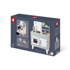 Kit Cozinha Infantil Brinquedo Fogão Grande Madeira Azul Foto mini  2
