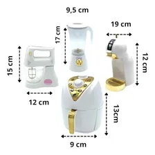 Kit Cozinha Infantil Brinquedo Menina Eletrodomestco Branco Foto mini  2