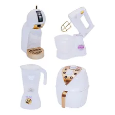 Kit Cozinha Infantil Brinquedo Menina Eletrodomestco Branco Foto  mini 1