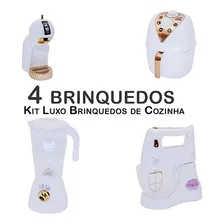 Kit Cozinha Infantil Brinquedo Menina Eletrodomestco Branco Foto mini  3