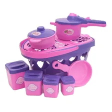 Kit Cozinha Infantil Geladeira Batedeiracafeteira Fogão 28p Foto mini 3