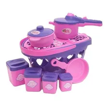 Kit Cozinha Infantil Geladeira Batedeiracafeteira Fogão 31pç Foto mini 3