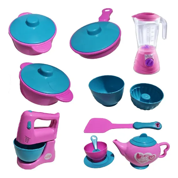 Kit Cozinha Infantil Liquidificador E Conjunto Cozinha Kit 2 Foto 1