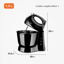 Kit Cozinha Mondial Liquidificador Batedeira E Espremedor Cor Preto 110V Foto mini 2