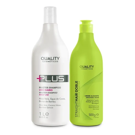 Kit Creme Alisante Straight Hair Doble Com Master Shampoo Foto 1