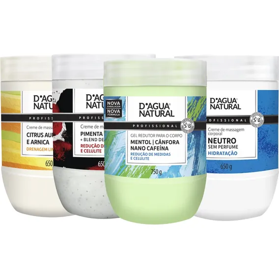 Kit Creme Citrus + Neutro + Pimenta Negra E Gel Crioterapico Foto 1