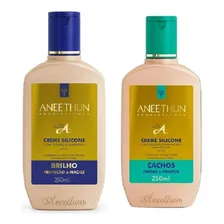 Kit Creme De Silicone 250ml + Creme Cachos 250ml Aneethun Foto mini 1