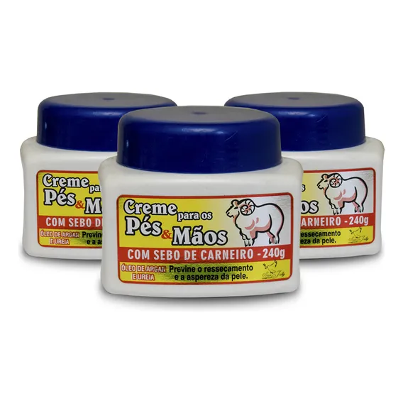 Kit Creme Sebo De Carneiro San Jully 12 Unidades Fragrância Neutra Foto 1