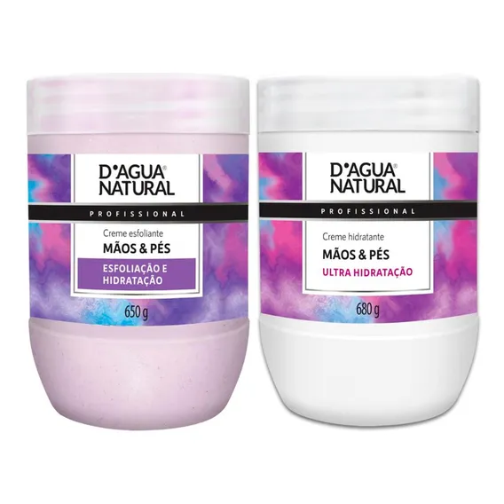 Kit Cremes Esfoliante + Hidratante Mãos E Pés Dagua Natural Foto 1