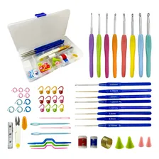 Kit Croche Trico Completo 16 Agulhas + Diversos Acessorios Foto mini 1