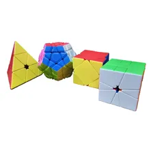 Kit Cubo Mágico Moyu Pyraminx + Megaminx + Skewb + Square-1 Estrutura Preto Foto mini 2