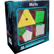 Kit Cubo Mágico Moyu Pyraminx + Megaminx + Skewb + Square-1 Estrutura Preto Foto mini 3