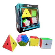Kit Cubo Mágico Moyu Pyraminx + Megaminx + Skewb + Square-1 Estrutura Preto Foto mini 1
