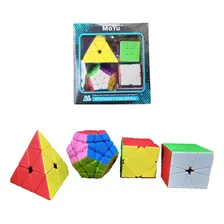 Kit Cubo Mágico Moyu Pyraminx + Megaminx + Skewb + Square-1 Estrutura Preto Foto mini 4