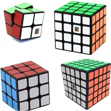 Kit Cubo Mágico Profissional 2x2x2+3x3x3+4x4x4+5x5x5 Moyu Cor da estrutura Preto Foto mini 1