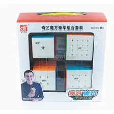 Kit Cubo Mágico Qiyi 2x2x2 / 3x3x3 / 4x4x4 / 5x5x5 Cor da estrutura Stickerless Foto mini 1