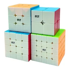 Kit Cubo Mágico Qiyi 2x2x2 / 3x3x3 / 4x4x4 / 5x5x5 Cor da estrutura Stickerless Foto mini 2