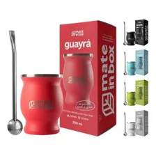 Kit Cuia E Bomba De Inox Tereré Chimarão Premium Mate In Box Cor Vermelho Foto mini 2