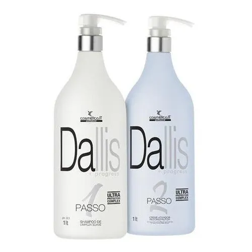 Kit Dallis Escova Progressiva Cosmétict Sem Formol 2x1000ml Foto 1
