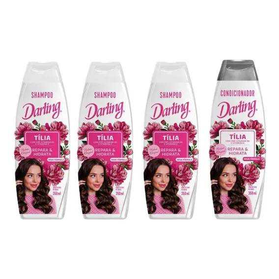 Kit Darling Tilia 3 Shampoos 350ml + 1 Condicionador 350ml Foto 1