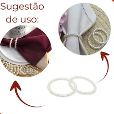 Kit De 200 Peças - 45mm Argola Pérola Para Porta Guardanapos Foto mini  2