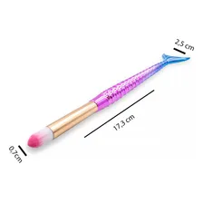 Kit de 4 pincéis para maquiagem Beauty Accessories Pincel Sereia Pincel Sereia azul-celeste/violeta Foto mini 2