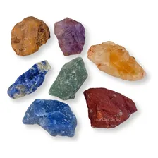 Kit De 7 Pedras Dos Chakras Brutas Cristais P - Ref A Foto mini 1