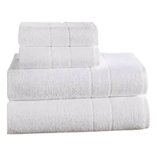 Kit de 8 toalhas banho Teka M么naco para 4 perfis faciais hotelaria branco Foto mini 1