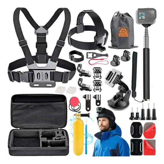 Kit De Acess贸rios Gopro Go Pro Hero Maleta Grande Case 5/4/3 Foto 1