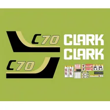 Kit De Adesivo Gráfico Empilhadeira Compatível Com Clark C70 Cor ADESIVO EMBLEMA GRÁFICO Foto mini 2