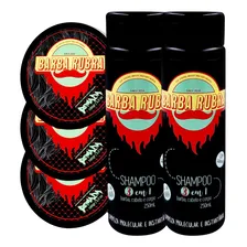 Kit De Barba 2 Shampoo 3x1 E 3 Pomadas De Cabelo Barba Rubra Foto  mini 1