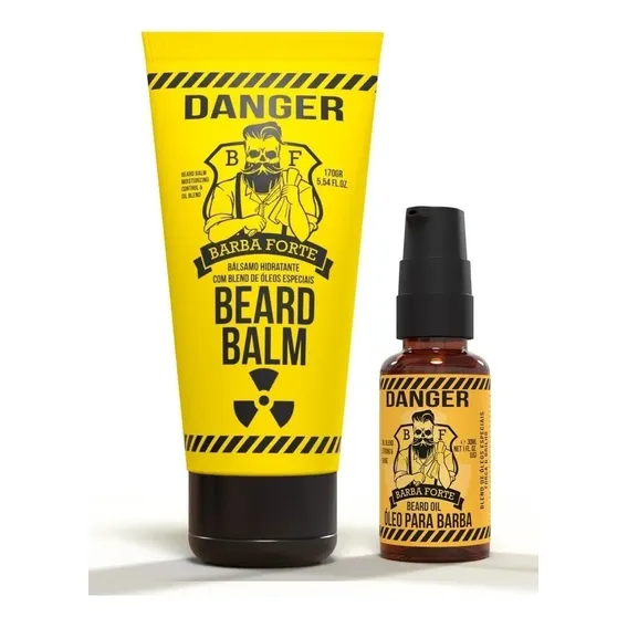 Kit De Barba - Beard Balm Danger + Óleo Danger - Barba Forte Foto 1