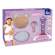 Kit De Beleza Infantil Bolsinha Redonda Gatinho Rosa Fenix Foto mini 3
