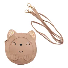 Kit De Beleza Infantil Bolsinha Redonda Gatinho Rosa Fenix Foto mini 1