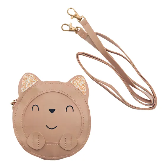 Kit De Beleza Infantil Bolsinha Redonda Gatinho Rosa Fenix Foto 1