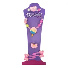 Kit De Beleza Infantil Bolsinha Redonda Gatinho Rosa Fenix Foto mini 4