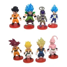 Kit De Bonecos Miniaturas Dragon Ball Z Enfeites 6 Cm Foto mini 1