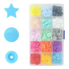 Kit De Botões Pressão Estrela Coloridos Tic Tac 150 Botões Foto  mini 1