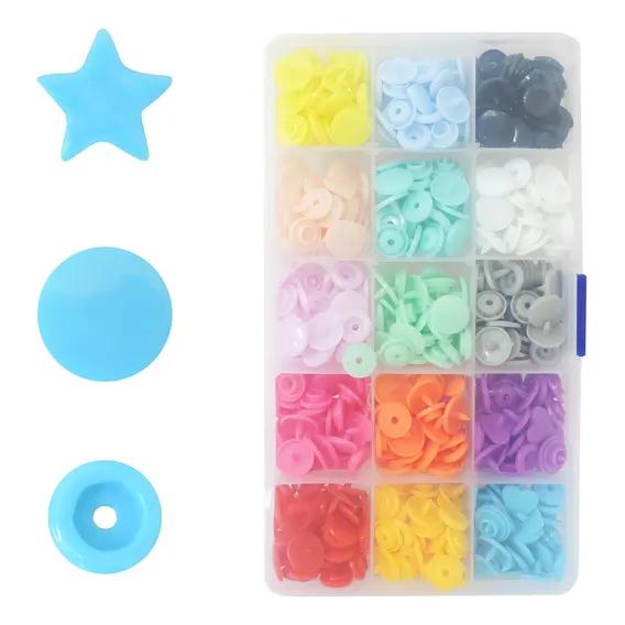 Kit De Botões Pressão Estrela Coloridos Tic Tac 150 Botões Foto 1