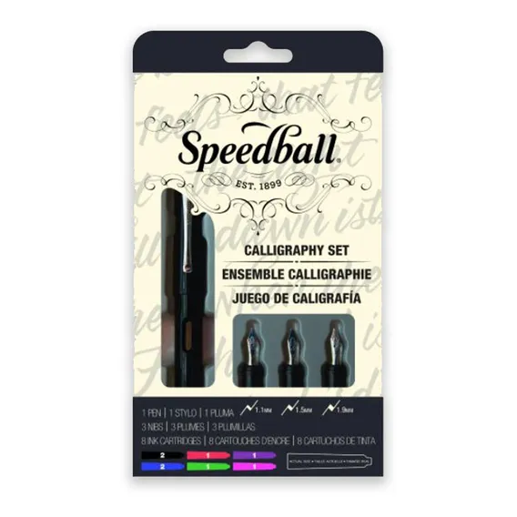 Kit De Caneta Tinteiro Para Caligrafia E Lettering Speedbal Foto 1