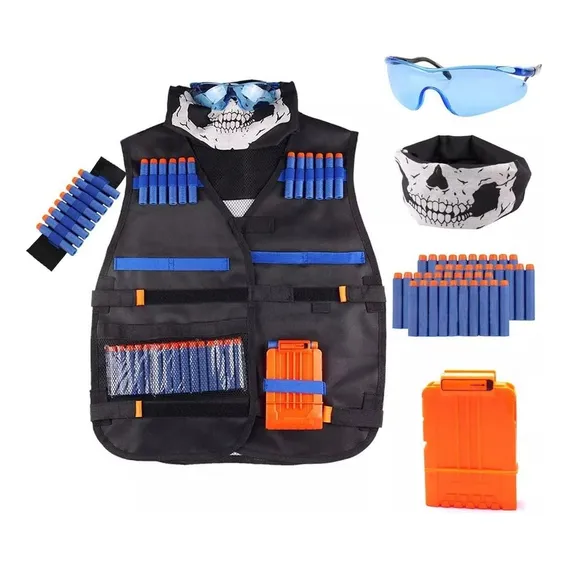 Kit de colete tático de dardos para Nerf, 46 peças ? Kit de colete Joyx Color Nerf Foto 1