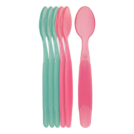 Kit De Colheres Infantil Com 6 Und Coloridos - Buba Foto 1