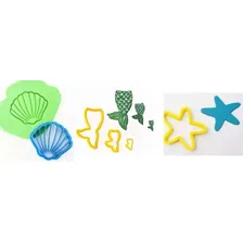 Kit De Cortadores -tema Fundo Do Mar E Sereia Foto  mini 1