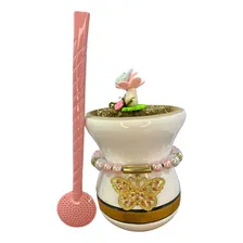 Kit De Cuia Chimarrão Madeira Imbuia Nobre com Bomba Inox e Colar de Perolas Luxo + Enfeite Foto mini 1