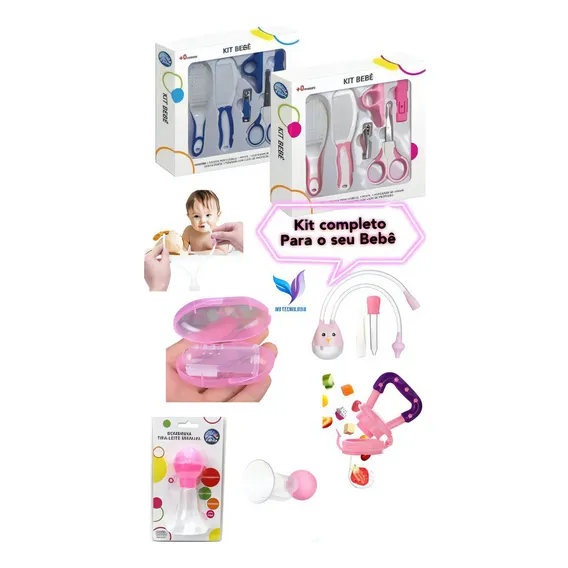 Kit de cuidado para bebĂȘs Pais & Filhos Kit cuidado com o BebĂȘ azul - x 11 Foto 1