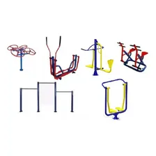 Kit De Equipamentos Praça Academia Ao Ar Livre Aço Treino Foto mini 1